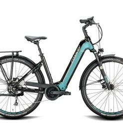 Conway Cairon T 3.0 625 Moos Metallic Matt / Platin Matt Touring E-Bike Easy Entry