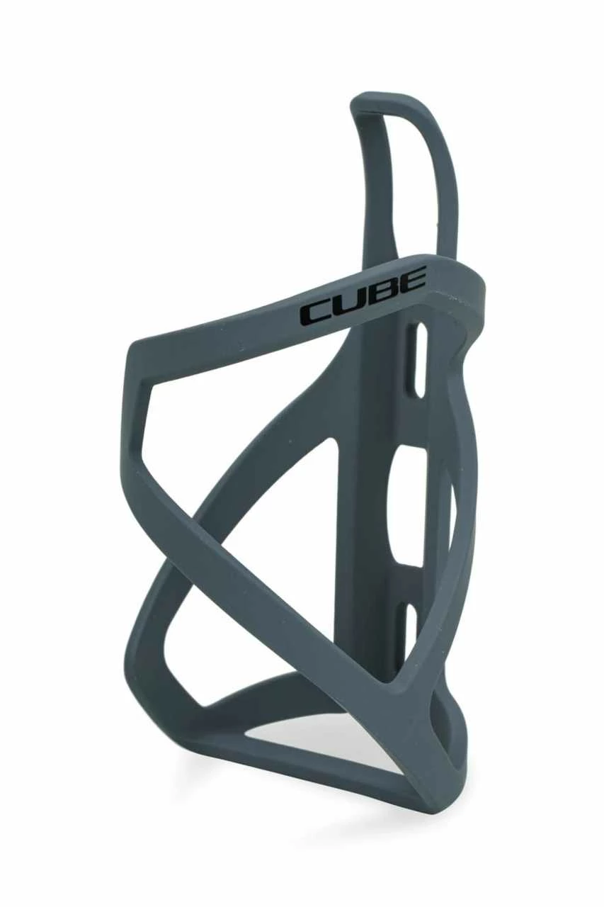 Cube HPP Left-Hand Sidecage Bottle Cage, Matt Grey N Glossy Black