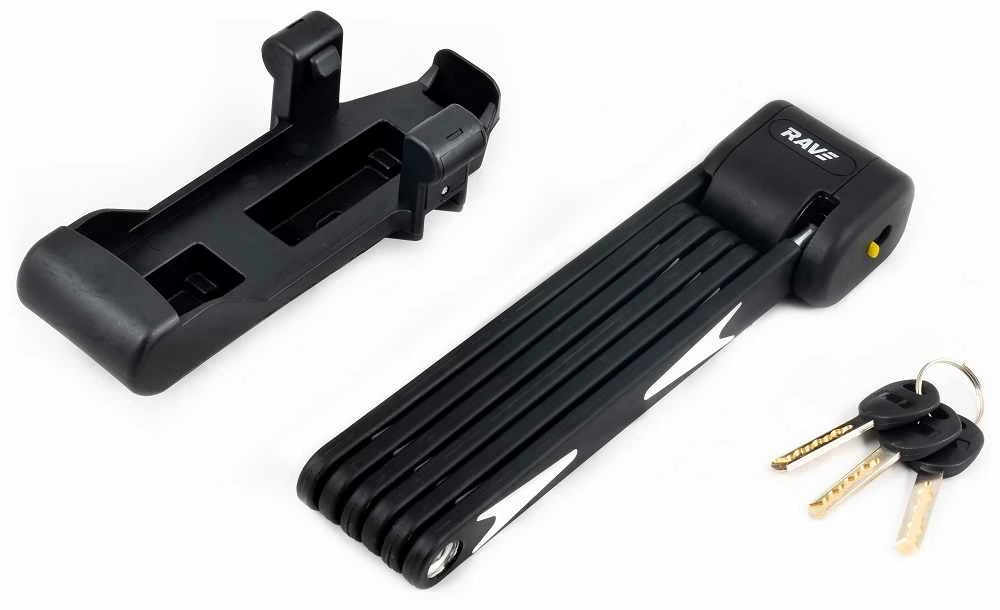 RAVE Folding Lock Ultimate Pro 8 With Key Incl. Holder - Length 95 Cm - Image 2