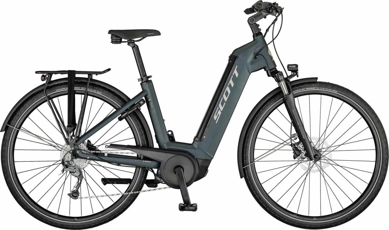 Scott Sub Tour ERIDE 20 USX Petrol Blue / Gloss Metal Beige / Black Touring E-Bike Easy Entry