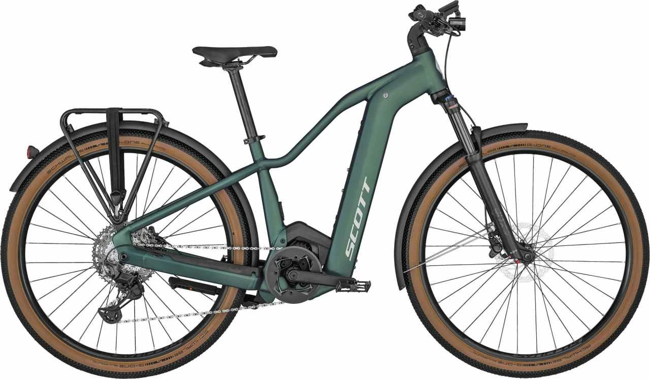 Scott Axis ERIDE EVO Tour Lady Prism Green / Light Blue E-Bike Hardtail Mountainbike Touring Bike