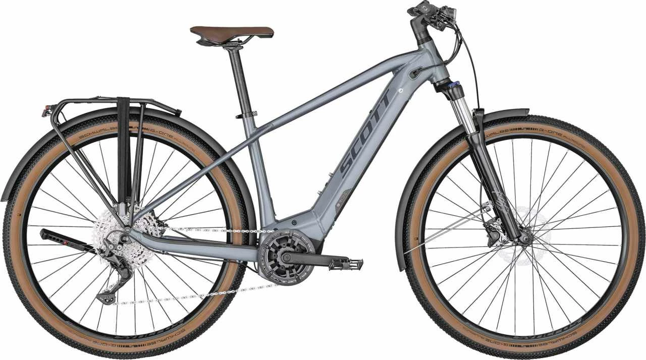 Scott Axis ERIDE 20 Men Dolphin Grey Gloss / Black E-Bike Hardtail Mountainbike Touring Bike