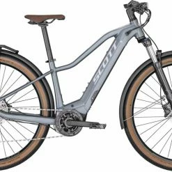 Scott Axis ERIDE 20 Lady Dolphin Grey Gloss / Ice White E-Bike Hardtail Mountainbike Touring Bike