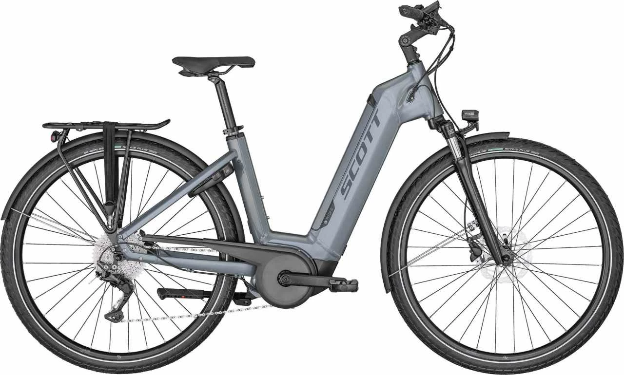 Scott Sub Tour ERIDE 10 Unisex Dolphin Grey / Abyss Blue Touring E-Bike Easy Entry
