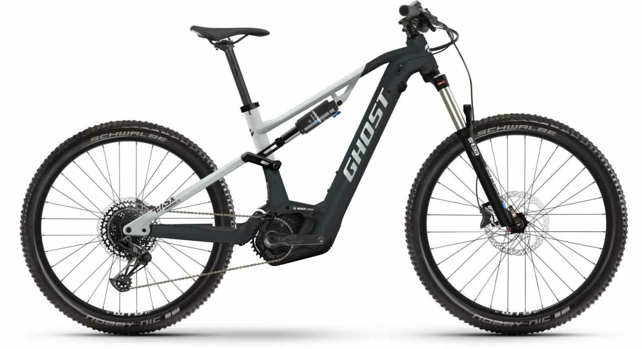 Ghost E-ASX 130 Universal Metallic Anthrazit / Light Grey E-Bike Fully Mountainbike