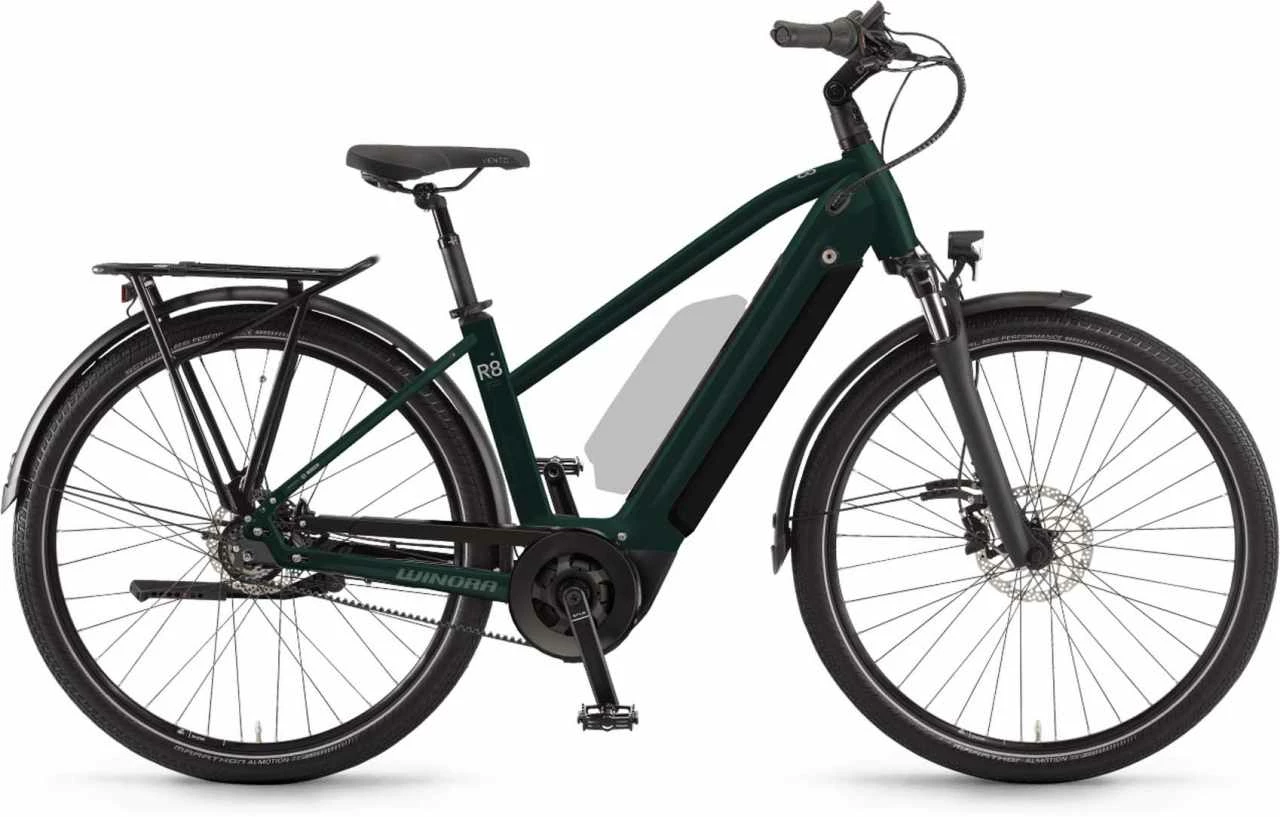 Winora Sinus R8f I625Wh Shadowgreen Touring E-Bike Women