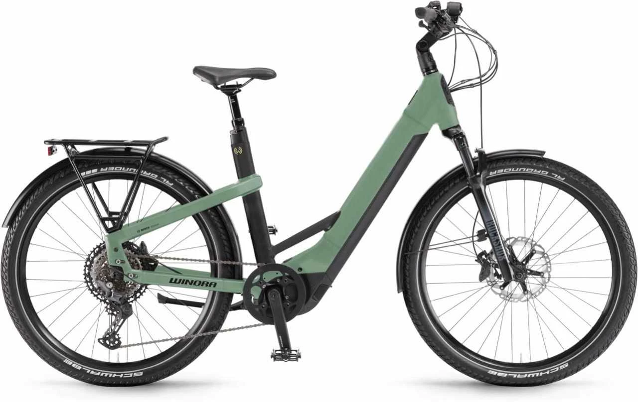 Winora Yakun 12 Defender Matt Touring E-Bike Easy Entry