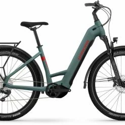Winora Yucatan X12 Metallic Stone Blue Matte Touring E-Bike Easy Entry