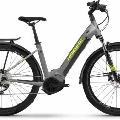 Haibike Trekking 6 Gloss Grey Neon / Ylw Touring E-Bike Easy Entry