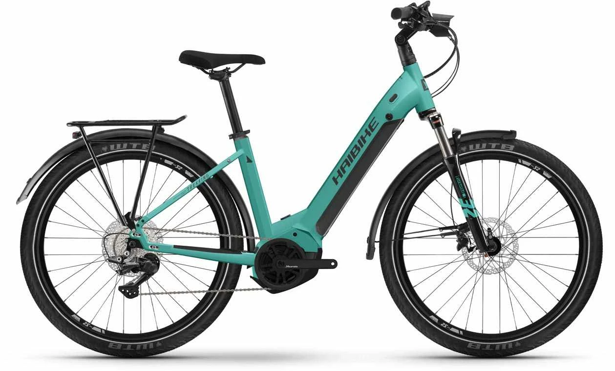 Haibike Trekking 7 Gloss Aqua Blk / Ink Touring E-Bike Easy Entry