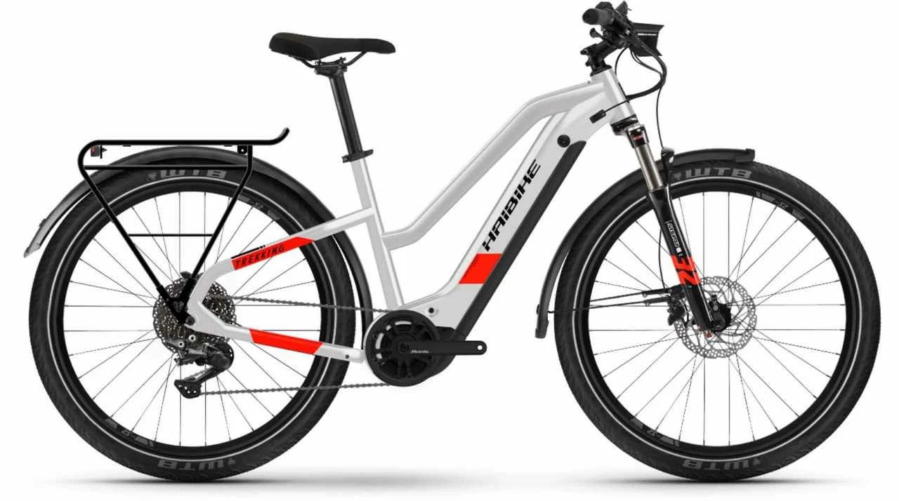 Haibike Trekking 7 I630Wh Cool Grey/red Matte Touring E-Bike Women