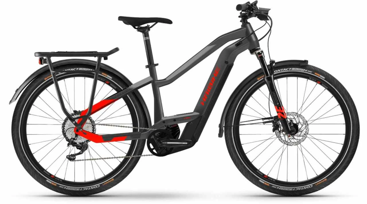 Haibike Trekking 9 I625Wh Anthracite/red Touring E-Bike Women