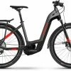 Haibike Trekking 9 I625Wh Anthracite/red Touring E-Bike Easy Entry