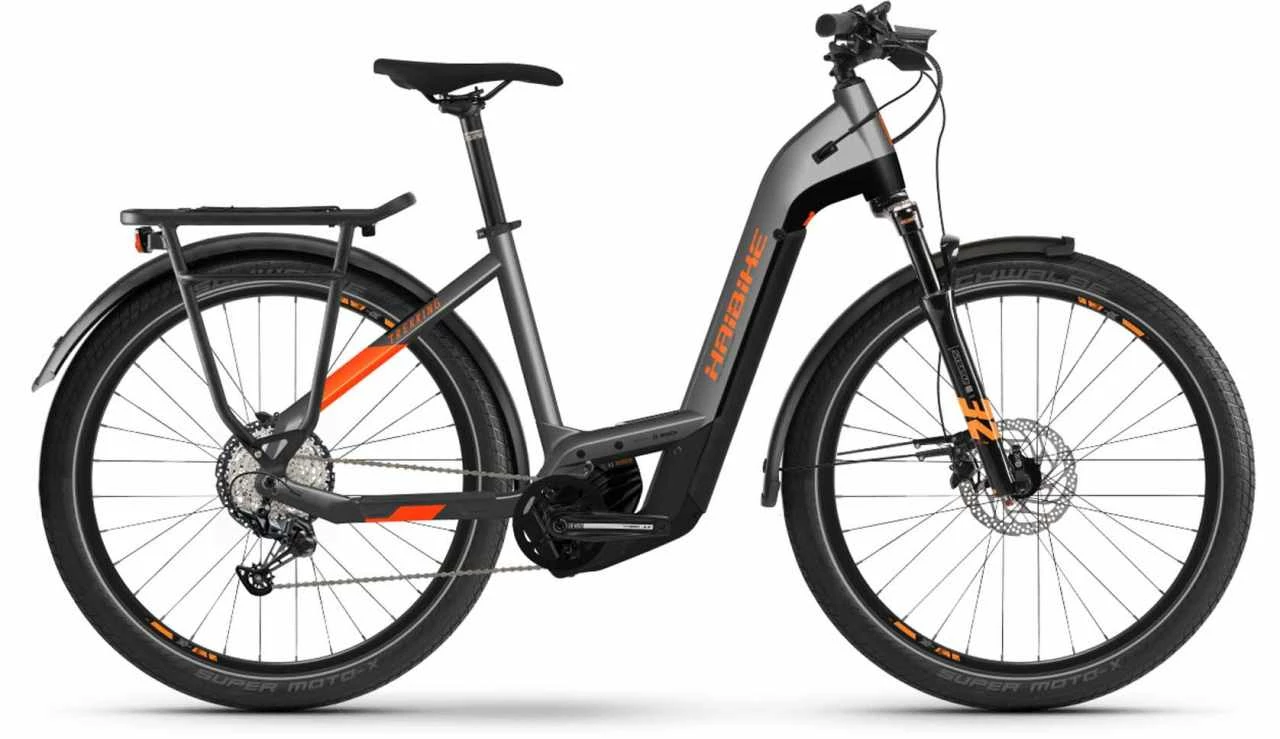 Haibike Trekking 10 I625Wh Titan/lava Matte Touring E-Bike Easy Entry