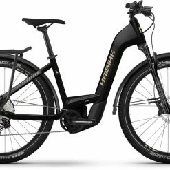 Haibike Trekking 11 Gloss Blk Metal / Tan Touring E-Bike Easy Entry