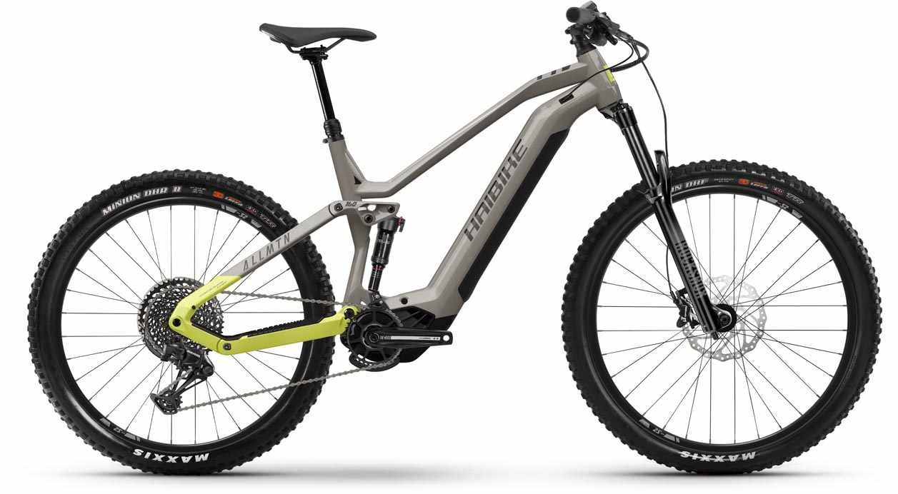 Haibike AllMtn 2 Gloss Grey Lemon Blk E-Bike Fully Mountainbike