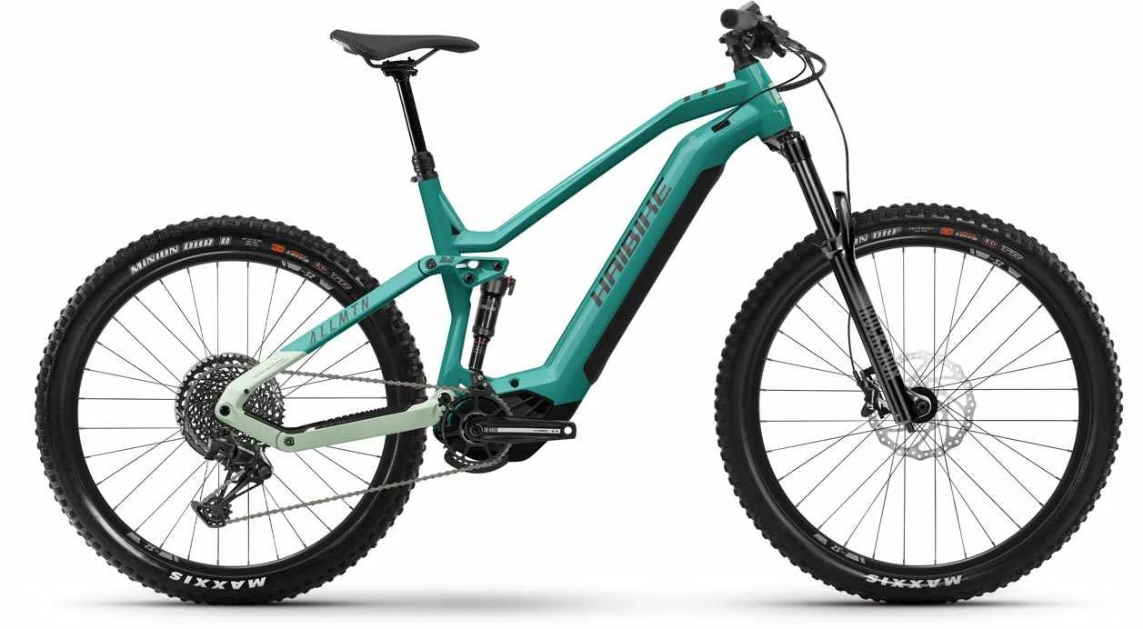 Haibike AllMtn 2 Gloss Aqua Green Blk E-Bike Fully Mountainbike