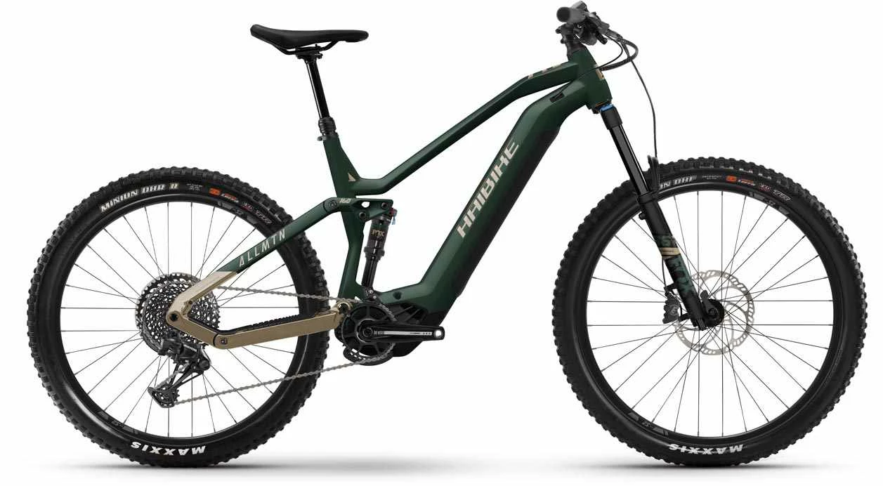 Haibike AllMtn 7 Mat Gloss Green Caramel Blk E-Bike Fully Mountainbike