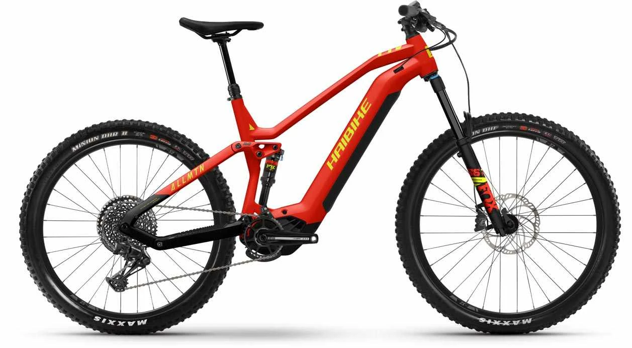 Haibike AllMtn 7 Matte Red Blk Neon E-Bike Fully Mountainbike