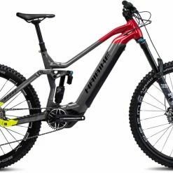 Haibike Nduro 7 Gloss Grey Red Lime Blk E-Bike Fully Mountainbike
