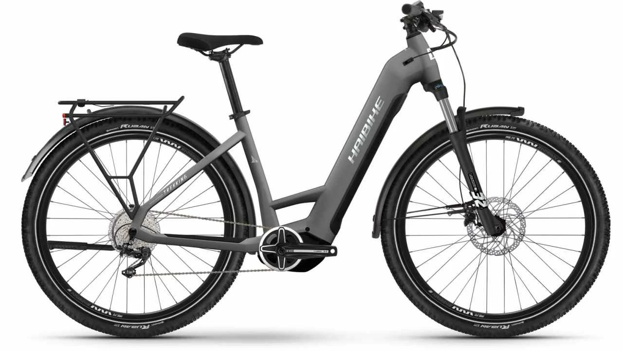 Haibike Trekking 4 Dark Silver/pearl Matt Touring E-Bike Easy Entry