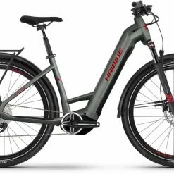 Haibike Trekking 5 Olive/red Gloss Touring E-Bike Easy Entry