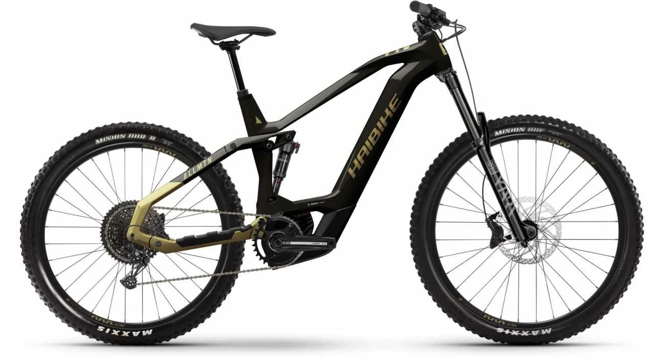 Haibike AllMtn CF 8 Black/gold Gloss E-Bike Fully Mountainbike