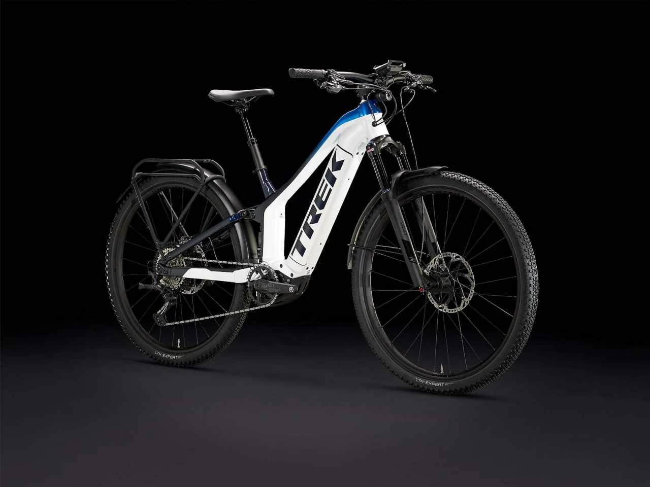 Trek Powerfly FS 9 Equipped Crystal White / Alpine-Dark Blue Fade E-Bike Fully Mountainbike - Image 2