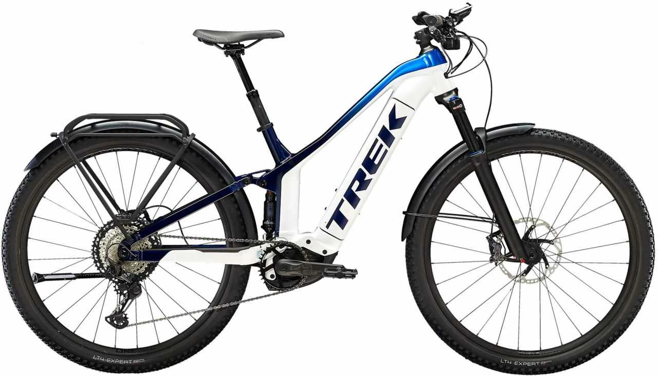 Trek Powerfly FS 9 Equipped Crystal White / Alpine-Dark Blue Fade E-Bike Fully Mountainbike