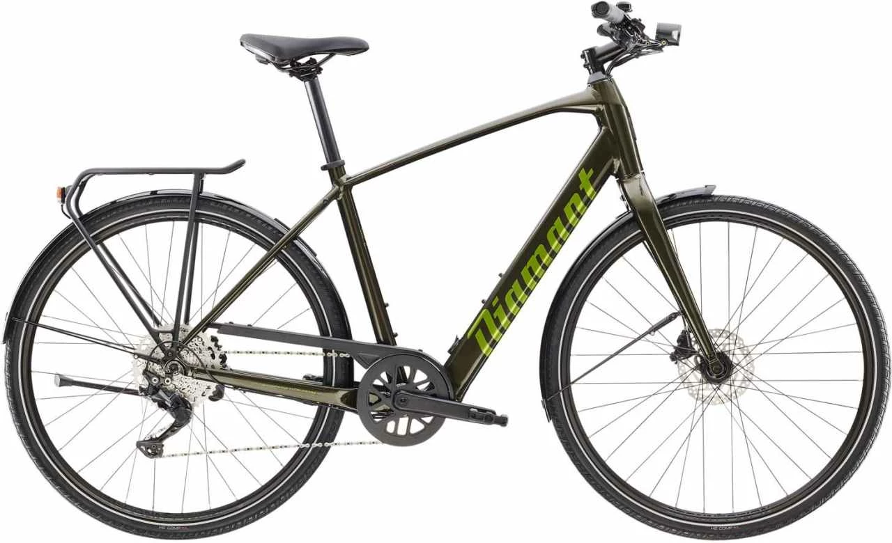 Diamant 365 Deluxe (Highstep) OxidgrĂŒn Metallic 2023 - E-Bike Trekkingrad Herren