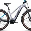Cube Reaction Hybrid Performance 625 Allroad Polarsilver N Blue Damen E-Bike Hardtail Mountainbike Women