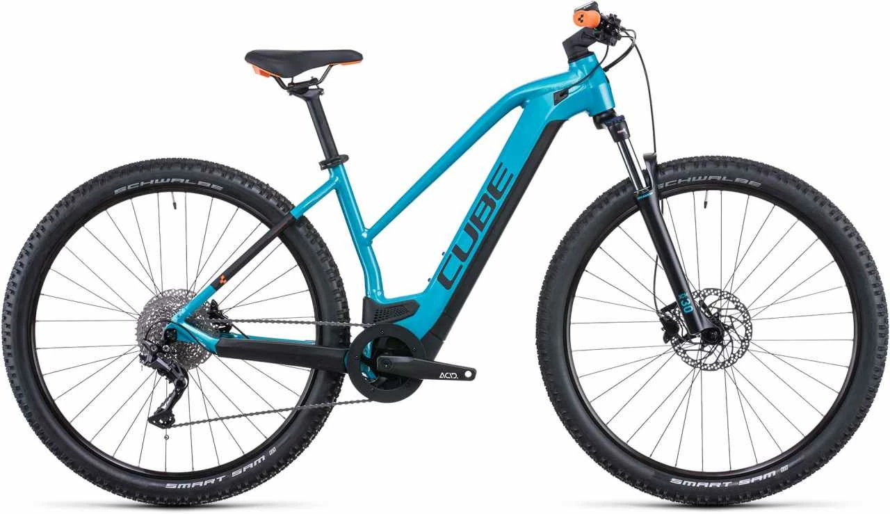 Cube Reaction Hybrid ONE 500 Aquamarine N Orange Damen E-Bike Hardtail Mountainbike Women