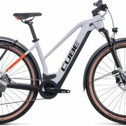 Cube Reaction Hybrid Pro 625 Allroad Grey N Red Damen E-Bike Hardtail Mountainbike Women