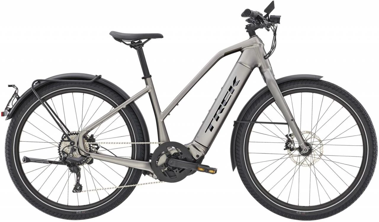 Trek Allant+ 8S Stagger Matte Gunmetal 45km/h Touring E-Bike Women