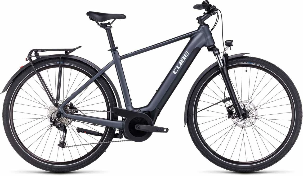 Cube Touring Hybrid ONE 500 Grey N White Touring E-Bike Men