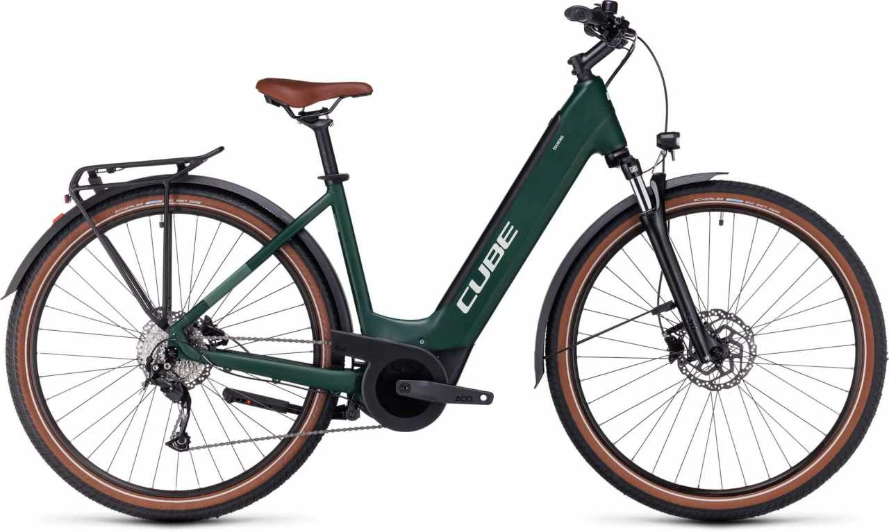 Cube Touring Hybrid ONE 625 Darkgreen N Green Touring E-Bike Easy Entry