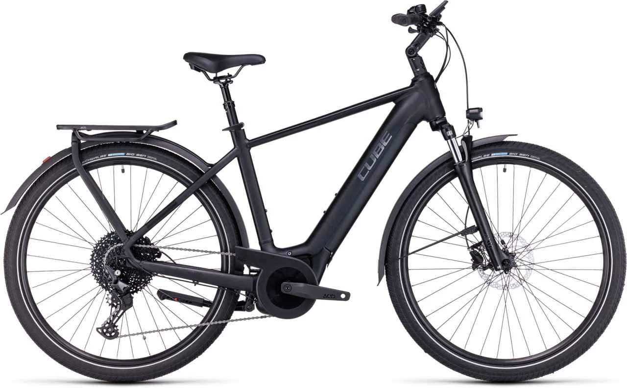 Cube Touring Hybrid Pro 625 Black N Metal Touring E-Bike Men