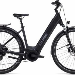 Cube Touring Hybrid Pro 625 Black N Metal Touring E-Bike Easy Entry