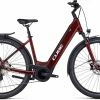 Cube Touring Hybrid EXC 625 Red N White Touring E-Bike Easy Entry