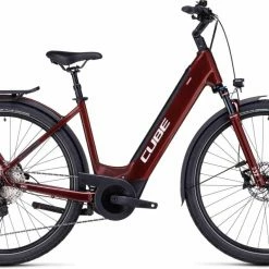 Cube Touring Hybrid EXC 625 Red N White Touring E-Bike Easy Entry
