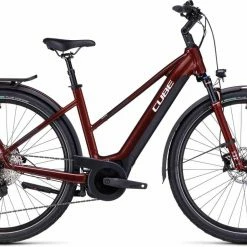 Cube Touring Hybrid EXC 625 Red N White Touring E-Bike Women
