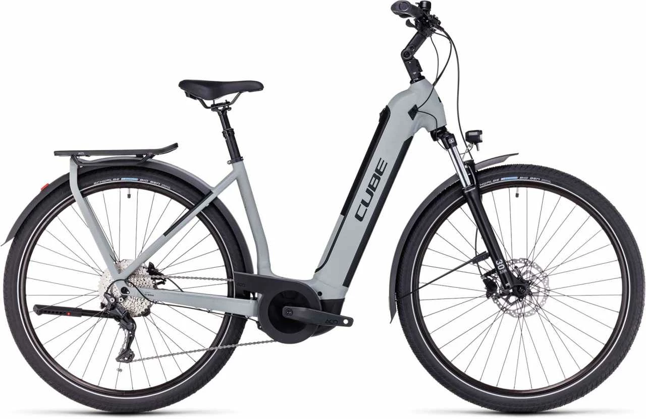 Cube Kathmandu Hybrid ONE 750 Swampgrey N Black Touring E-Bike Easy Entry