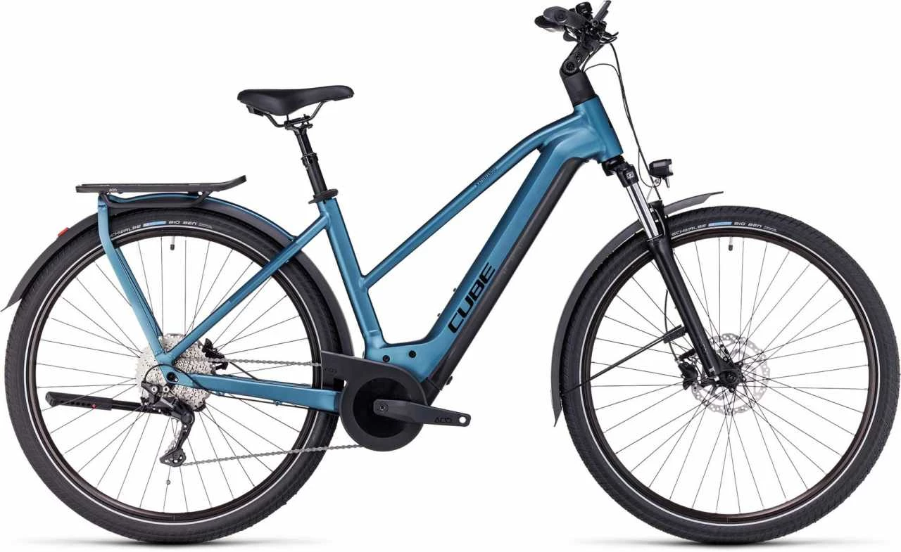 Cube Kathmandu Hybrid ONE 625 Blue N Black Touring E-Bike Women