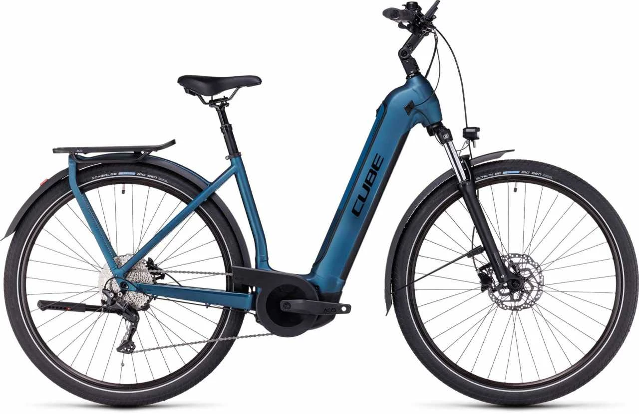 Cube Kathmandu Hybrid ONE 750 Blue N Black Touring E-Bike Easy Entry