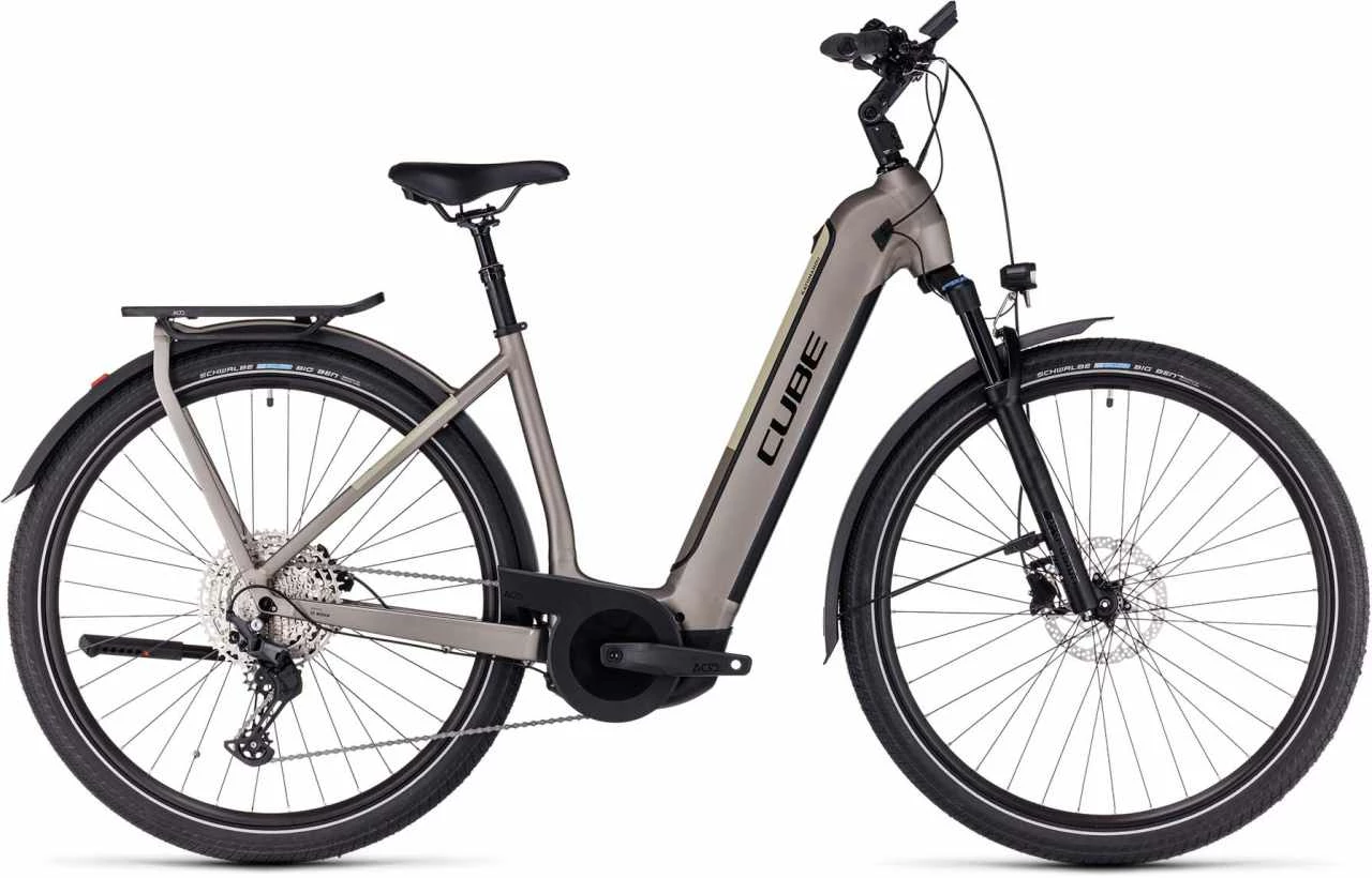 Cube Kathmandu Hybrid Pro 625 Flashstone N Black Touring E-Bike Easy Entry