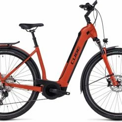 Cube Kathmandu Hybrid EXC 750 Red N Black Touring E-Bike Easy Entry