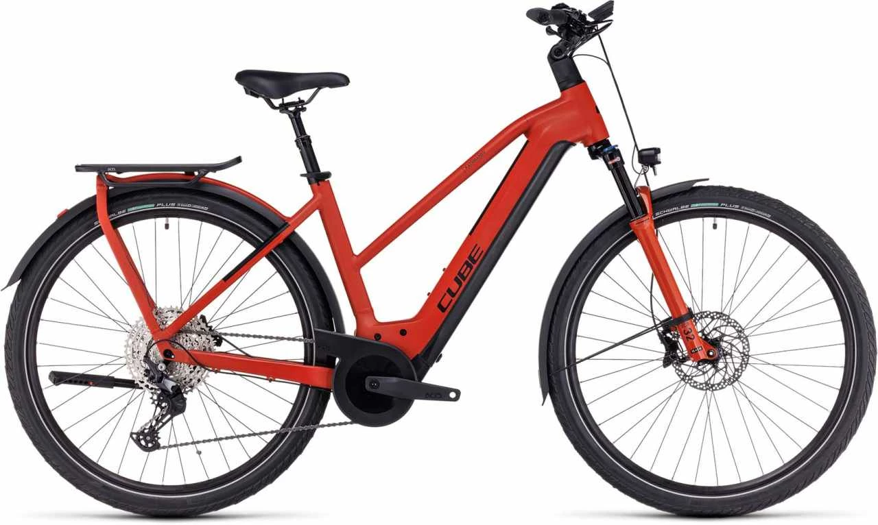 Cube Kathmandu Hybrid EXC 750 Red N Black Touring E-Bike Women