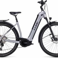 Cube Kathmandu Hybrid SLX 750 Polarsilver N Black Touring E-Bike Easy Entry