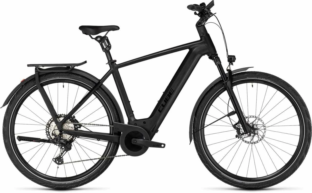 Cube Kathmandu Hybrid SLT 750 Black N Metal Touring E-Bike Men