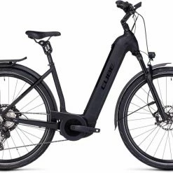 Cube Kathmandu Hybrid SLT 750 Black N Metal Touring E-Bike Easy Entry
